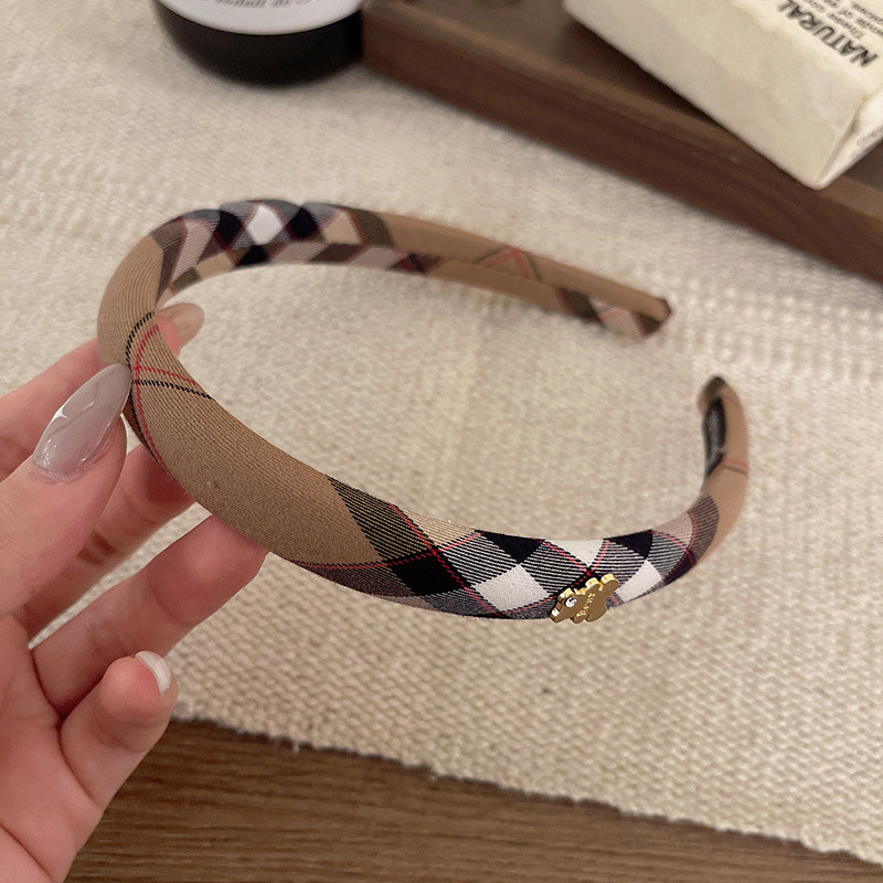 Mouga/ฤดูใบไม้ร่วงฤดูหนาว Preppy สไตล์รูปแบบแถบคาดศีรษะ High-End Western สไตล์แฟชั่น All-Match ความดันผมแถบคาดศีรษะสูง - รูปที่ 4