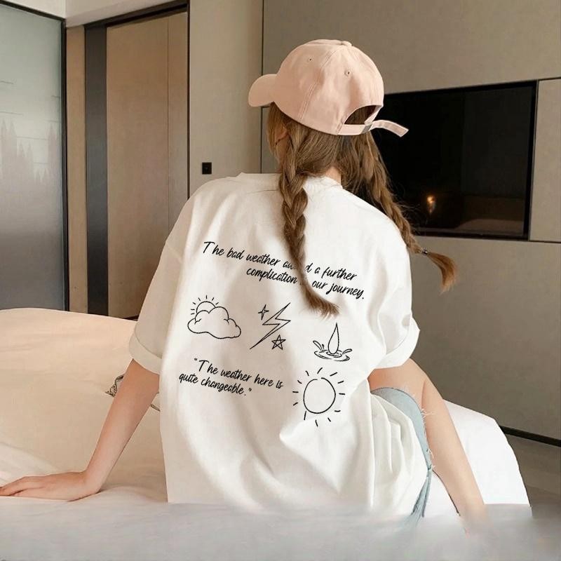【ส่งจากไทย】เสื้อยืดลายการ์ตูนสุดฮิต ทรงOversize งานน่ารักสไตล์เกาหลี S-3XL