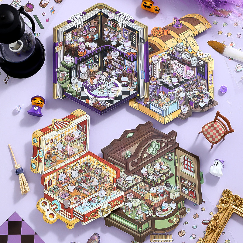 Wei 3 ชิ้น [Treasure Box Series] สติ๊กเกอร์แนวนอนจัดเก็บสติกเกอร์กันน้ํากระดาษ Scrapbooking วัสดุสมุดภาพชุด Goodvibesummer