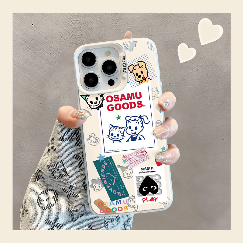 Harada Osamu ปลอกสำหรับ iPhone 16 15 14 13 12 11 Pro Plus MAX x XR XS MAX ชายแดนพิมพ์รวมทุกอย่าง fullcover กันกระแทกกรณี