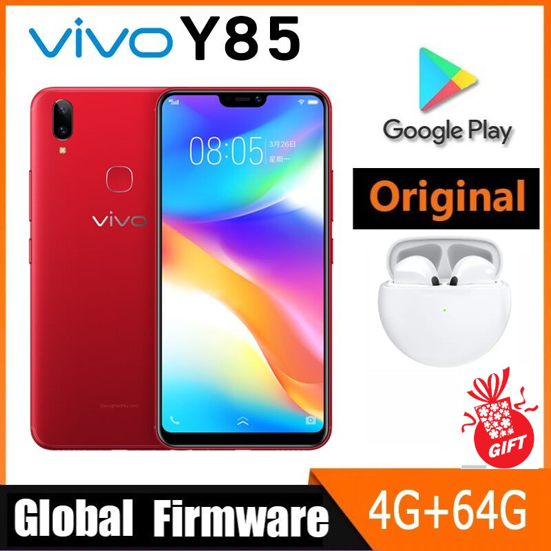 Vivo Y85 สมาร์ทโฟน Global เฟิร์มแวร์ Android 4G ปลดล็อก 6.26 นิ้ว 4GB 64GB กล้อง 13MP ทุกสีในสภาพดีโ