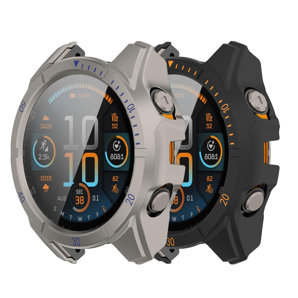 ฝาครอบ + กระจกสําหรับ Garmin Fenix 8 43 มม.51 มม.47 มม.ป้องกันหน้าจอ Anti-scratch ฟิล์มกันชนป้องกัน 