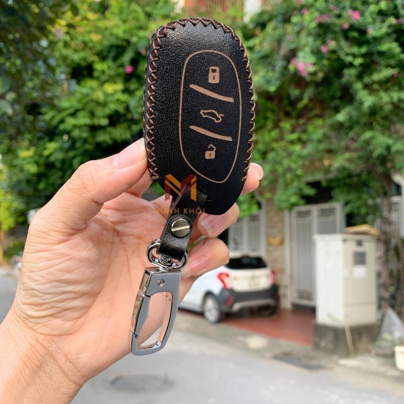 เคสกุญแจรถหนังสําหรับ MG ZS, MG HS, MG5 2022 2024 หนังแท้ เย็บด้วยมือ