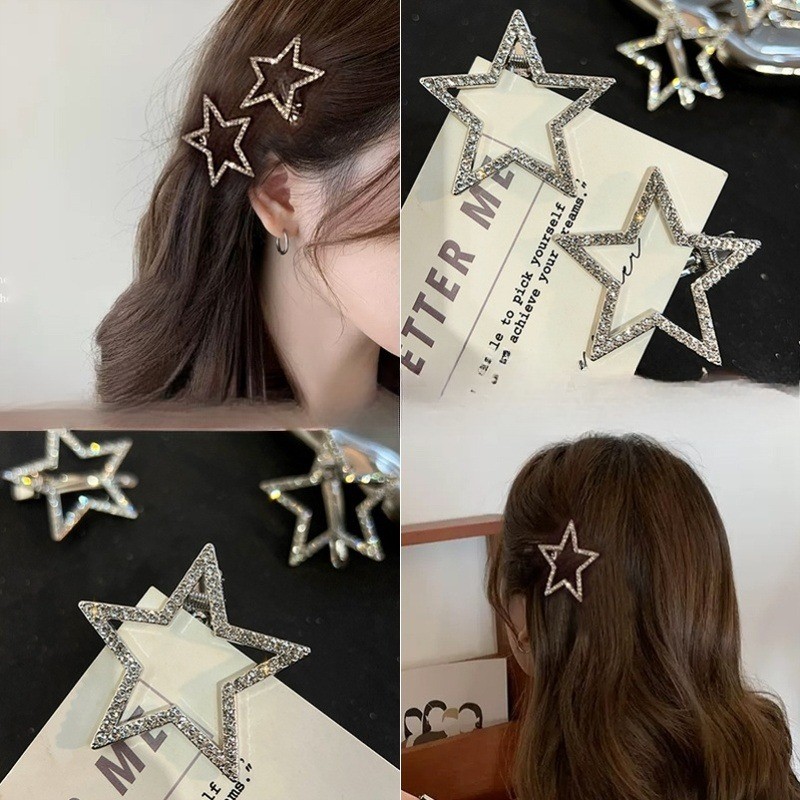 แฟชั่น Bling Zircon Silver Star Hairpin Bangs คลิปเจ้าหญิง Headwear เครื่องประดับผม ราคา ถูกที่สุด ดีลบีเคเค แกลเลอรีภาพที่ 9
