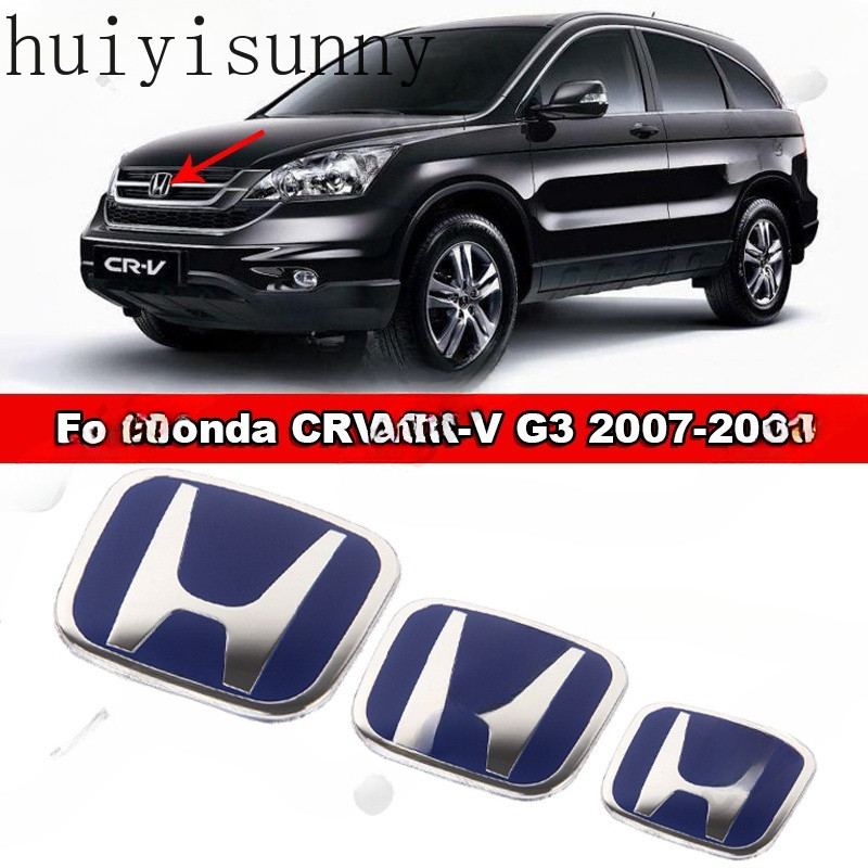 Hys สําหรับ Honda CRV CR-V G3 2006-2011 3rd Gen 1 PC สติกเกอร์อะคริลิค Honda Blue 3D สัญลักษณ์ด้านหน