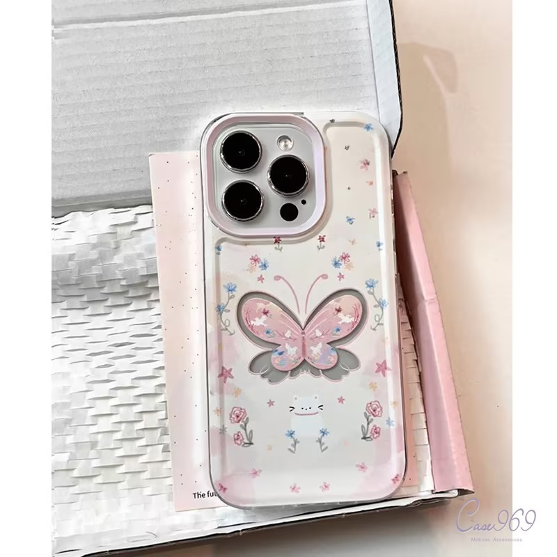 เคส Redmi 10C 13C 9 9A 10A 12C 13 12 11 A2 9T 9C NFC Note 12 A1 9 8 11S 10 Pro POCO M3 ผีเสื้อในฝัน ลายดอกไม้สีสันสดใส