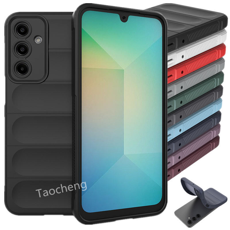 SAMSUNG เคสโทรศัพท์สําหรับSamsung Galaxy A17 A07 A16 SamsungA16 4G 5G 2025 Soft TPUซิลิโคนสีทึบแฟชั่นปลอกคู่ประเภทป้องกันปกหลัง