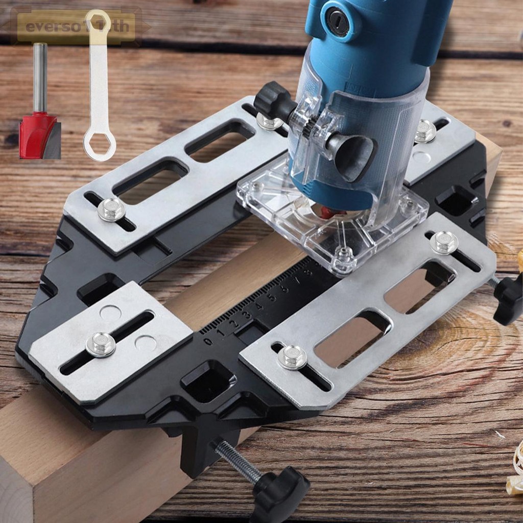 แม่แบบบานพับประตู Jig บานพับงานไม้ที่แม่นยํา Slotting Locator น้ําหนักเบาสําหรับประตู