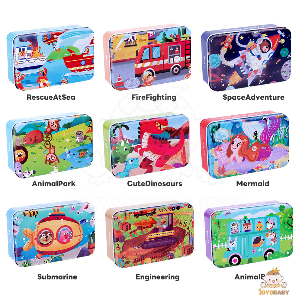JOYOBABY จิ๊กซอว์ ของเล่นไม้ 1กล่อง 60ชิ้น ขอเล่นเด็ก เพิ่มสมาธิให้เด็ก กระตุ้นการค้นหาของเด็ก บล็อกไม้
