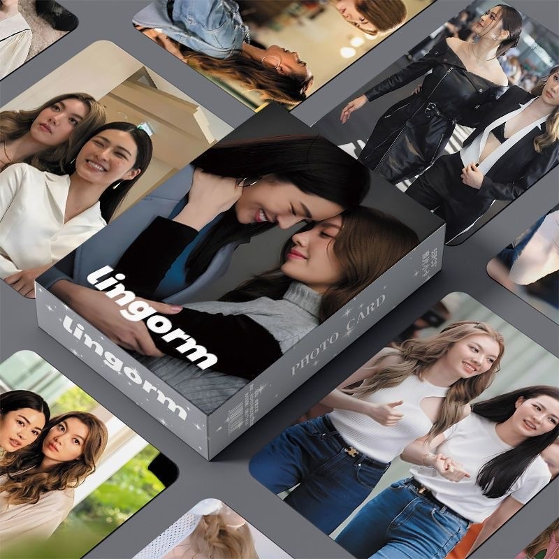 30-55pcs BUS Boun prem lovesick 2024 Photocards faye yoko lingorm Laser Hologram Lomo Card Orm Kornaphat Lingling Sirilak Kwong Thai BL คู่ TDrama actor Holographic โปสการ์ด