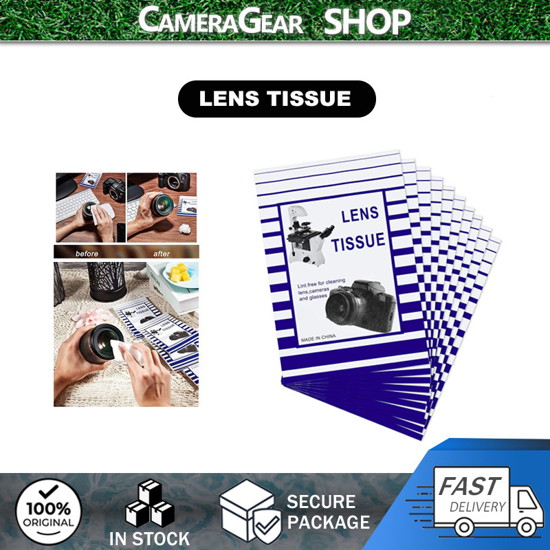 Cameragear กระดาษทําความสะอาดเลนส์สําหรับเลนส์กล้อง/กล้องจุลทรรศน์/หน้าจอคอมพิวเตอร์/เครื่องขยาย/แว่นตา ฯลฯ