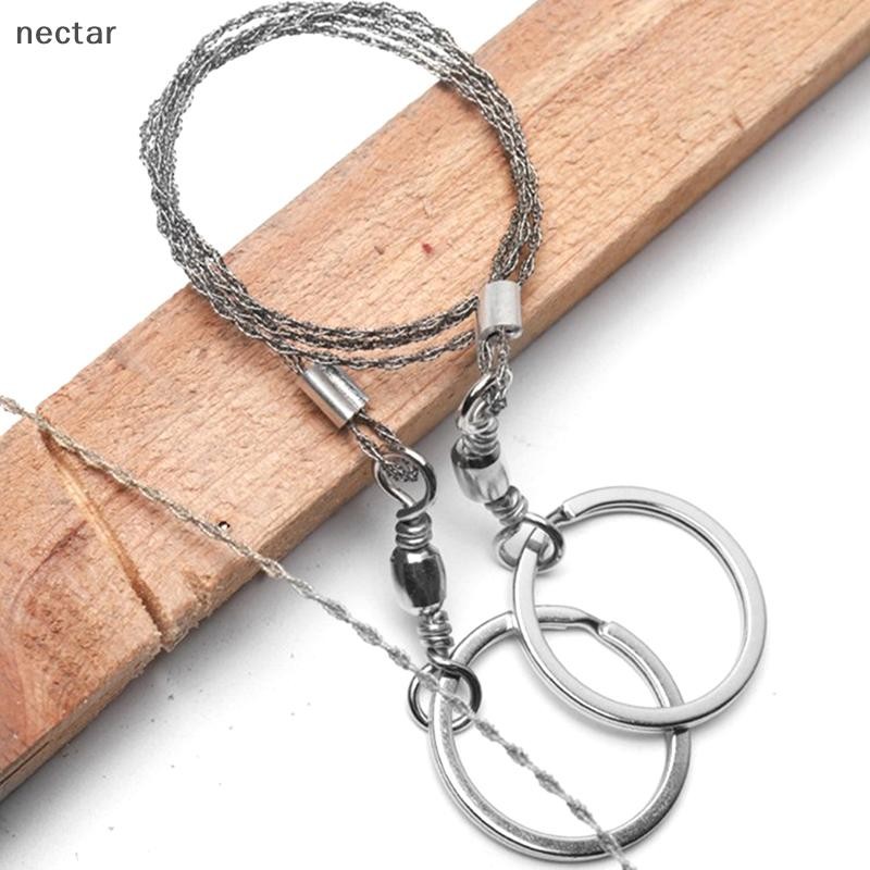Tar เลื่อยลวดทนทานน้ําหนักเบาฉุกเฉิน Survival Saw พ็อกเก็ตเลื่อยหมุนได้ Handle Camping Hiking Hung อุปกรณ์ N