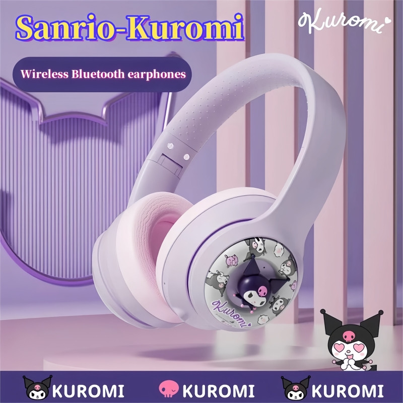 Sanrio ชุดหูฟังบลูทูธไร้สาย My Melody Kuromi HIFI+70H Wireless Headphones ลดเสียงรบกวน RGB 5.4 นของขวัญสาว Headphones