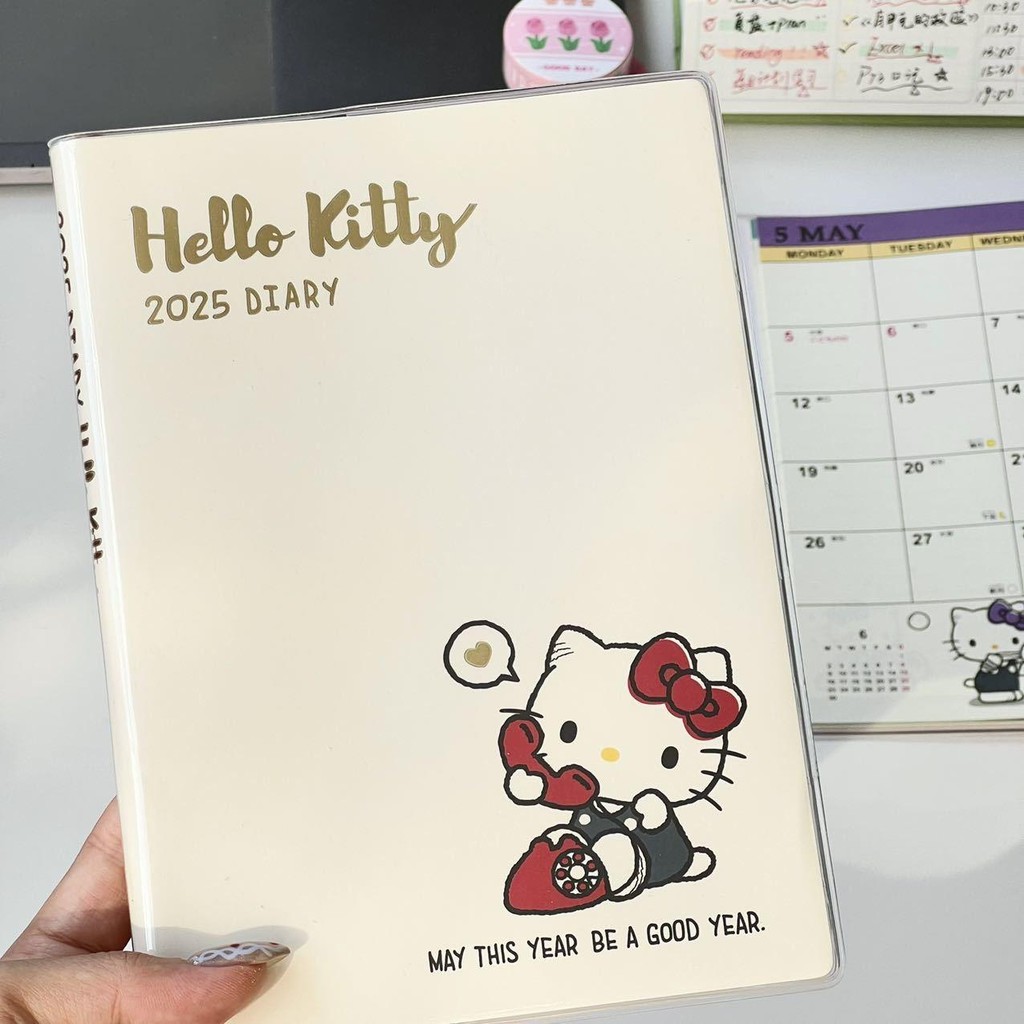 2025 สไตล์ใหม่ HelloKitty Schedule Book ภาพประกอบน่ารัก B6 Weekly Plan Book สมุดบันทึกไดอารี่นักเรียน
