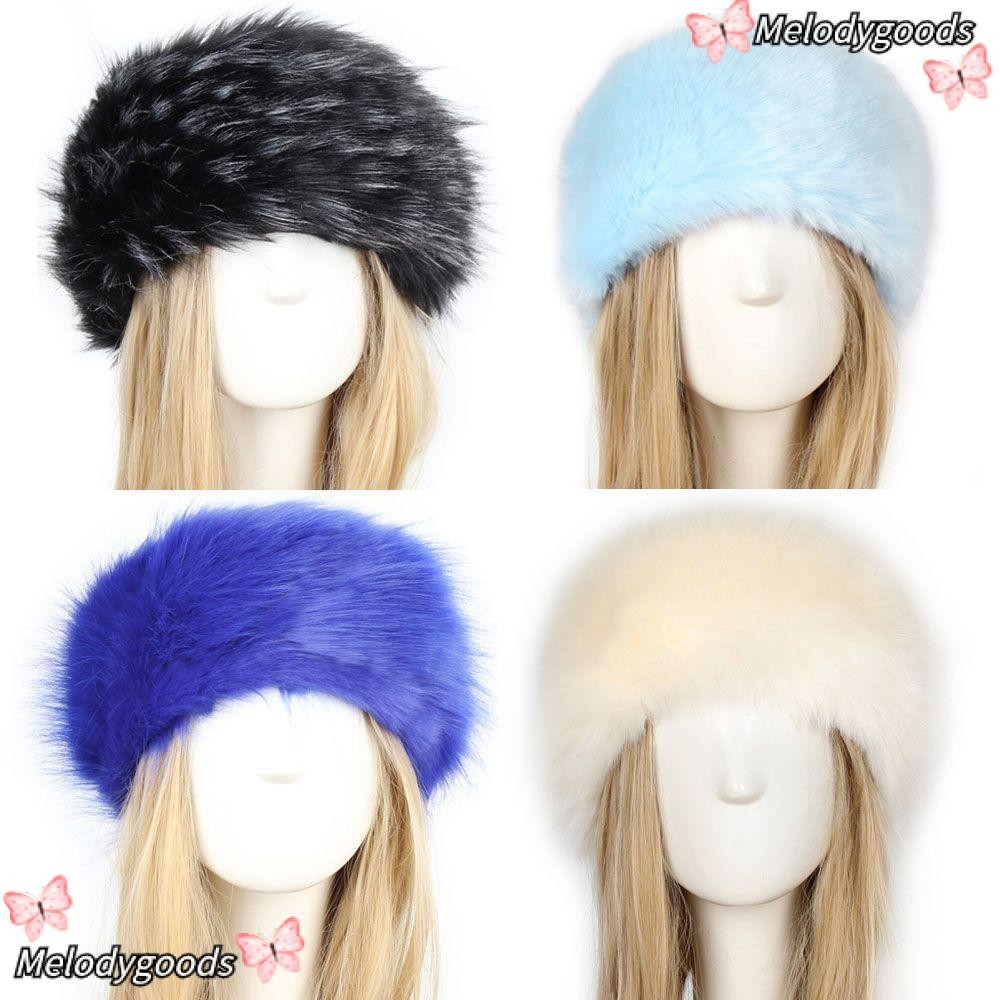Melodg ผู้หญิงหมวกฤดูหนาว Warm Earmuff สาวขนสัตว์ Faux