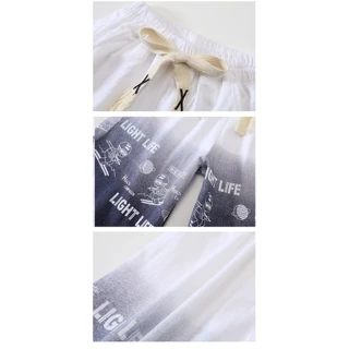 ones.th🌼 เสื้อผ้าเด็ก ชุดแขนสั้นเด็กชาย กีฬา ขาสั้นห้าแฉก เด็กผู้ชายขนาดกลาง เท่ห์ หล่อ และอินเทรน