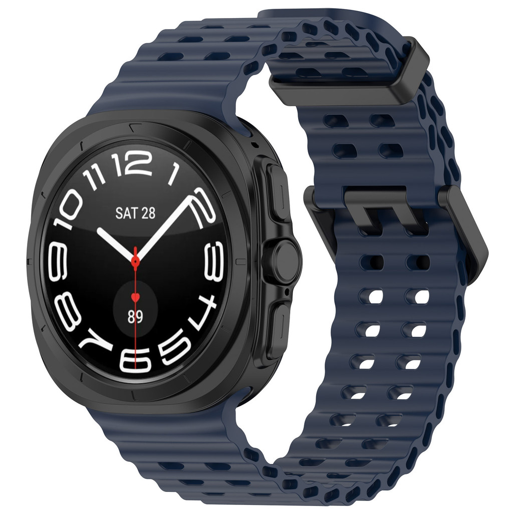 Ocean สายซิลิโคนสําหรับ Samsung Galaxy Watch 7 ultra Strap 47 มม.สร้อยข้อมือกีฬา Galaxy Watch ultra Strap 47 มม.