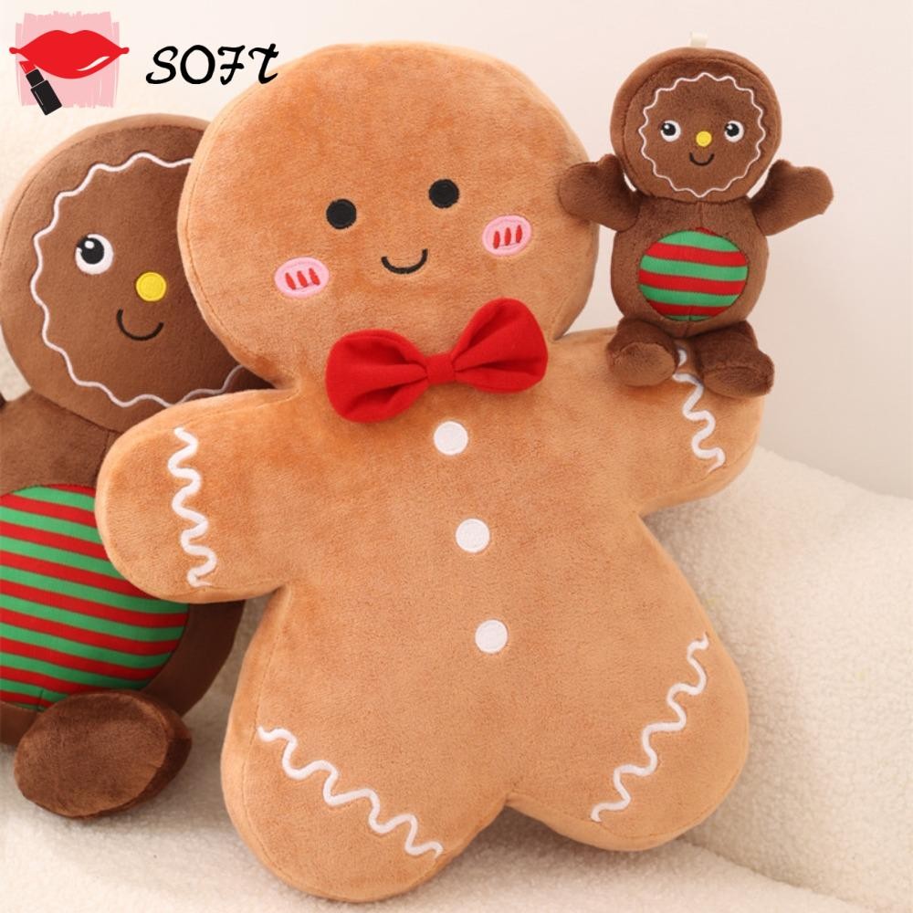 Softness Gingerbread Man, ตุ๊กตาขนมปังขิง, จี้ต้นคริสต์มาส Xmas Decor Key Chain Caramel Man Home