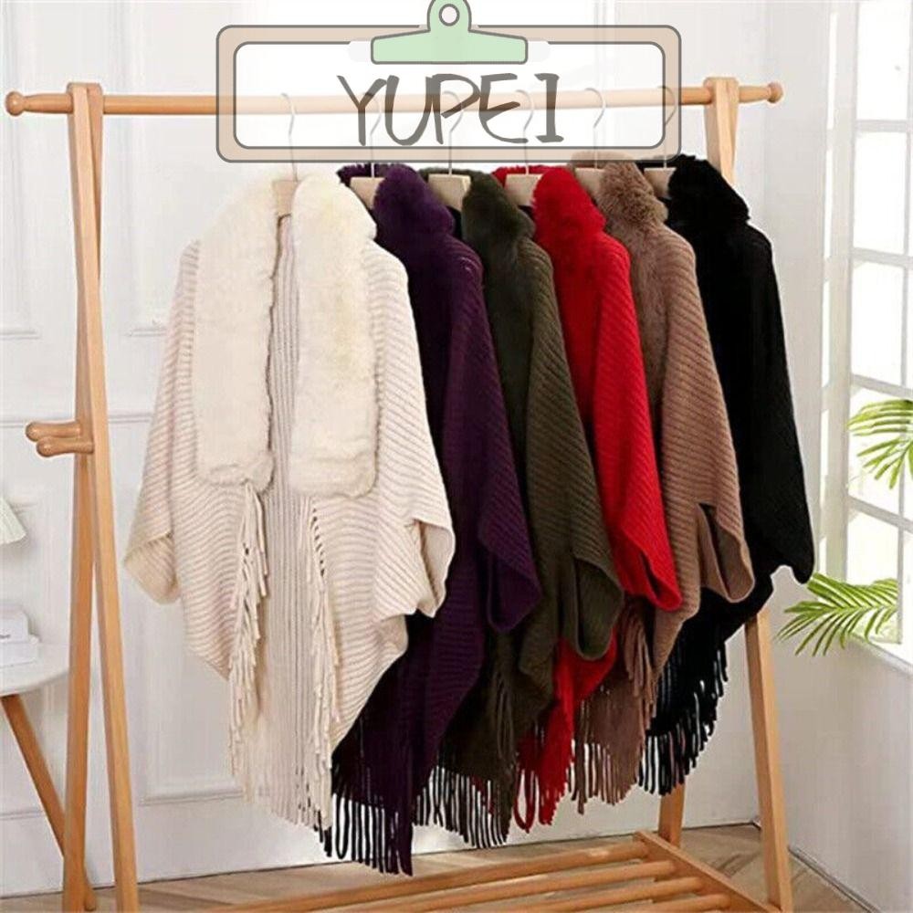 Yupei ผ้าคลุมไหล่ถัก เสื้อคลุมคาร์ดิแกน เสื้อคลุมแฟชั่น ฤดูหนาว อบอุ่น