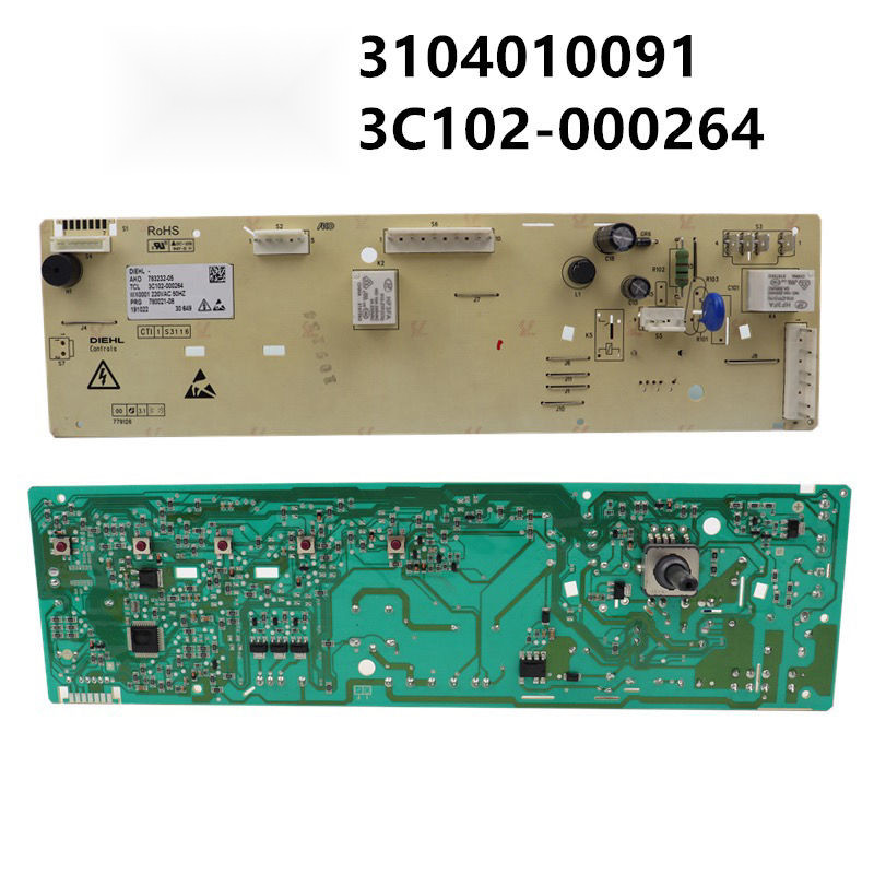 ใช้ได้กับบอร์ดคอมพิวเตอร์เครื่องซักผ้าถัง TCL XQG90/XQGM90-14302BH 3104010091