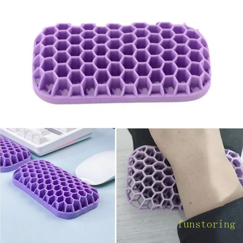 Fun Comfort แผ่นรองเมาส์รองรับข้อมือ Ergonomic Honeycombs Wrist Rest Pad สําหรับโต๊ะ