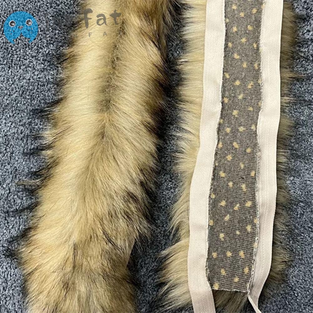 Janfat Fluffy Trim, 1M เลียนแบบ Raccoon Big Fur Collar, DIY เสื้อผ้าอุปกรณ์เสริมแถบขนสัตว์เทียมตกแต่ง