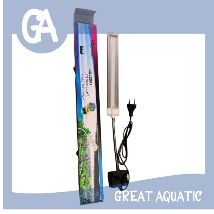 MERAH DEGEN BAO 9 WATT โคมไฟหนีบตู้ปลา LED สีแดง DGLED01