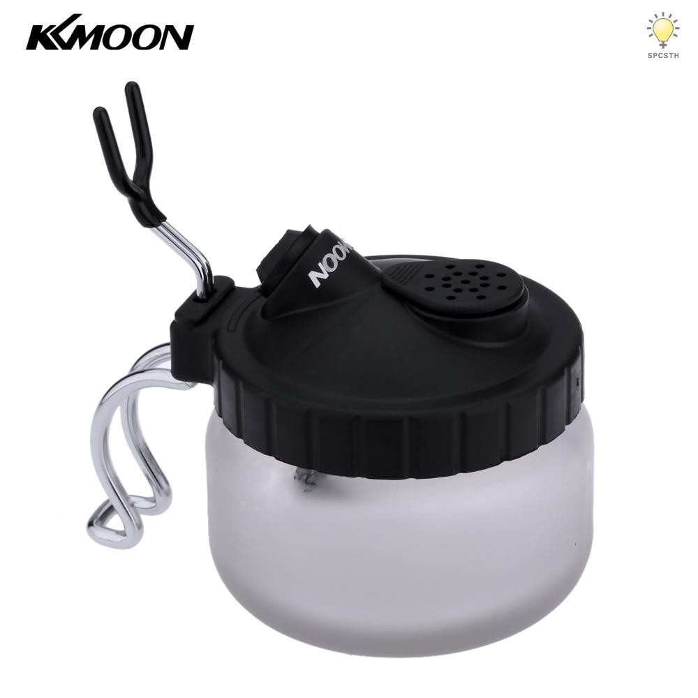 Kkmoon Professional Airbrush ทําความสะอาดหม้อแก้ว Air Brush Holder ทําความสะอาดสี Jar ขวดแต่งเล็บ Ta