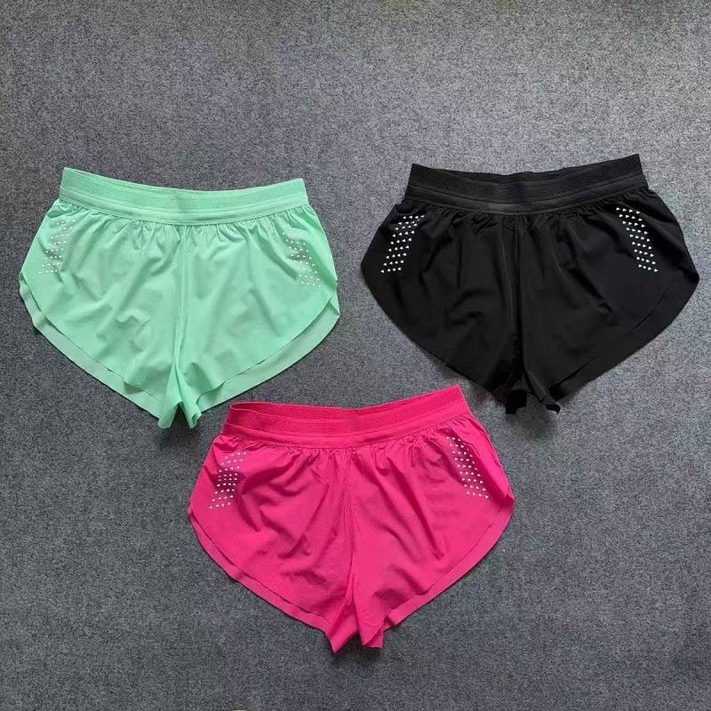 【Ready Stock】 Running Shorts Exercise Workout Quick-Drying Breathable Lining Shorts Taped Marathon 9qsO