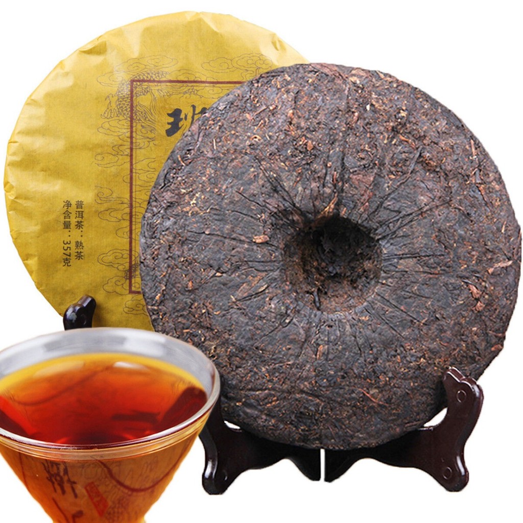 ชา Pu-erh สุก 357g Oldest Puer ชาต้นไม้ Puerh ชาชาดําปรุงสุก Pu-erh ชา