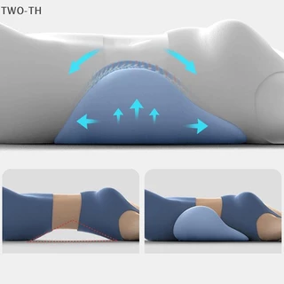 Two-th Special Lumbar Support Cushion Sleep Lumbar Pillow Ergonomic Softfortable Memory Cotton Bed Lumbar Protruction Back Support ใหม่