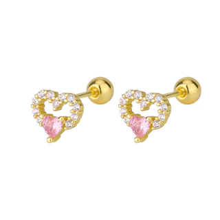 ใหม่ Gold Helix ต่างหูสตั๊ด Fasion Earings สําหรับผู้หญิงเพทายสไตล์เรียบง่าย Hypoallergenic ต่างหูมุก