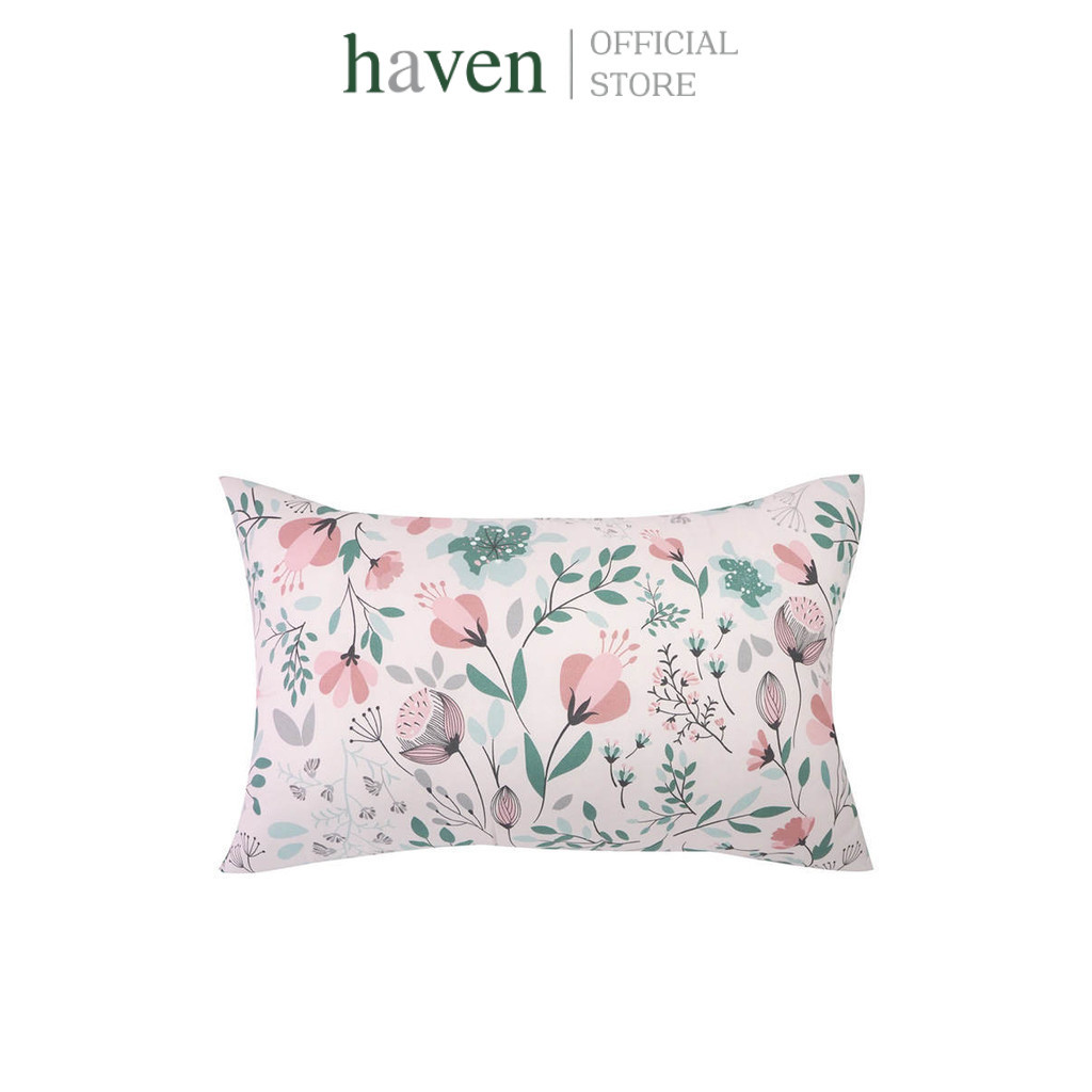 Haven หมอนหนุนใยสังเคราะห์ Sweetpastel น้ำหนักใย 900 กรัม สีชมพู ขาว