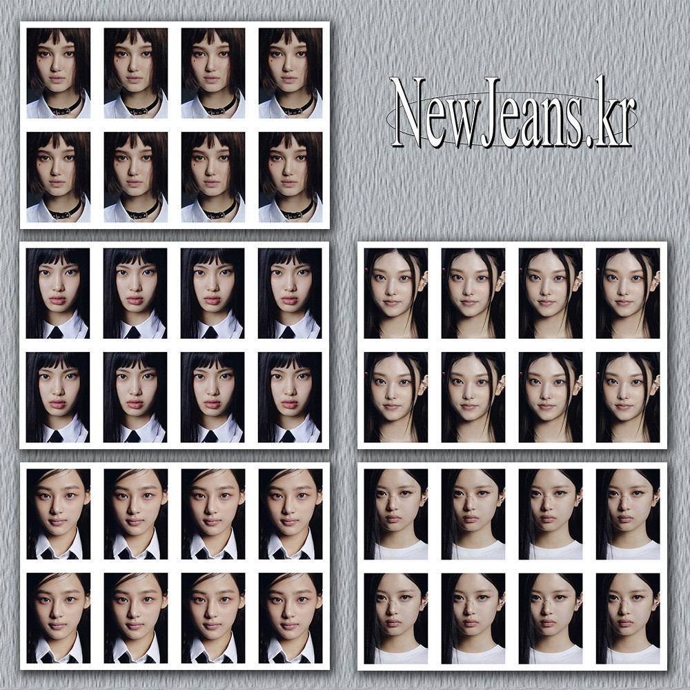 KPOP NJZ ID Photo Identity Card Photocards โรงเรียน HD Collective การ์ดใบรับรองภาพถ่าย 1 นิ้ว Photoc