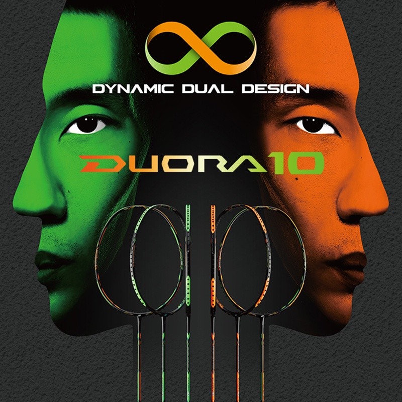 Yonex Duora 10 Double-Blade 10 คาร์บอนเต็มไม้แบดมินตันเดี่ยวฟรี String แร็กเก็ตรีบาวด์สูง 4U คาร์บอน