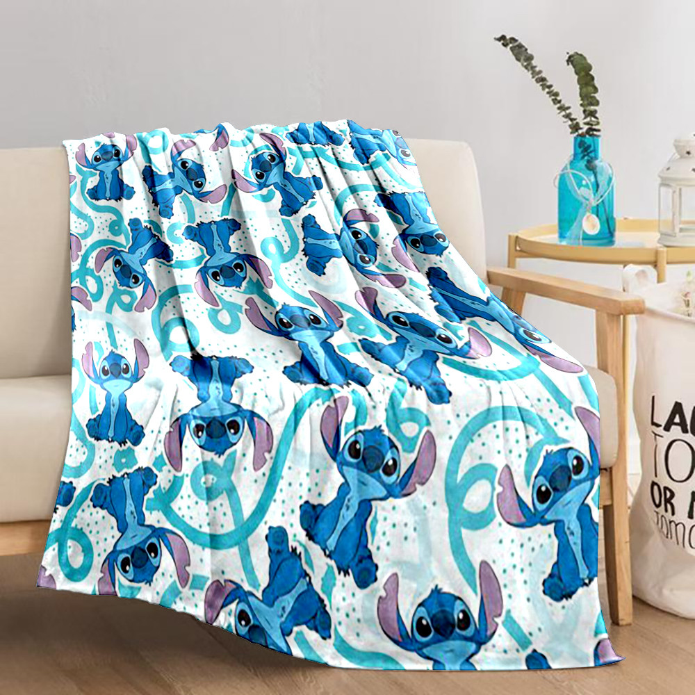 ผ้าห่ม Stitch Baby Four Seasons Warm Flannel Office Lunch ผ้าห่ม