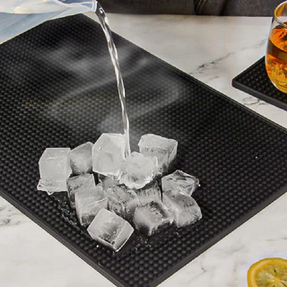 SUGA แผ่นยางกันลื่น แผ่นรองบาร์ แผ่นยางรองเชคเกอร์ 4ขนาด แผ่นที่รองแก้ว Bar Mat อุปกรณ์กาแฟ Matcha Mat SUR372