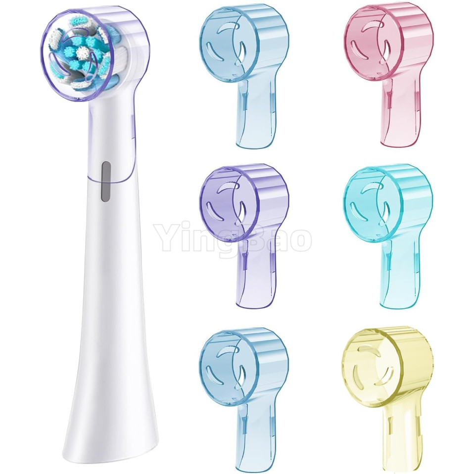 8 ชิ้นที่มีสีสันหัวแปรงสีฟันสําหรับ Oral B iO หัวแปรงสีฟัน,หมวกแปรงสีฟันเหมาะสําหรับ Oral B รอบหัวไฟฟ้า, iO สําหรับการเดินทางและบ้าน