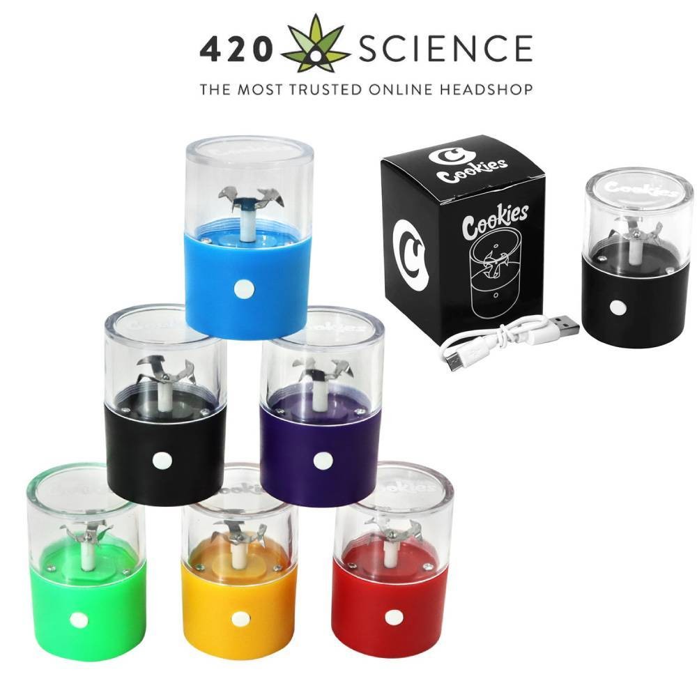 1 Pcs Cookies Grinder คละสีส่ง เครื่องบดโลหะแบบพกพาชาร์จเครื่องเทศบด