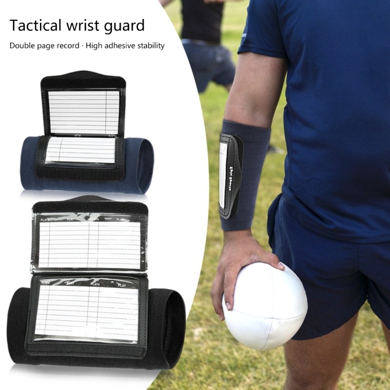 CH Football Playbook สายรัดข้อมือสําหรับ Teen Adult Tackle Touch Flag Football
