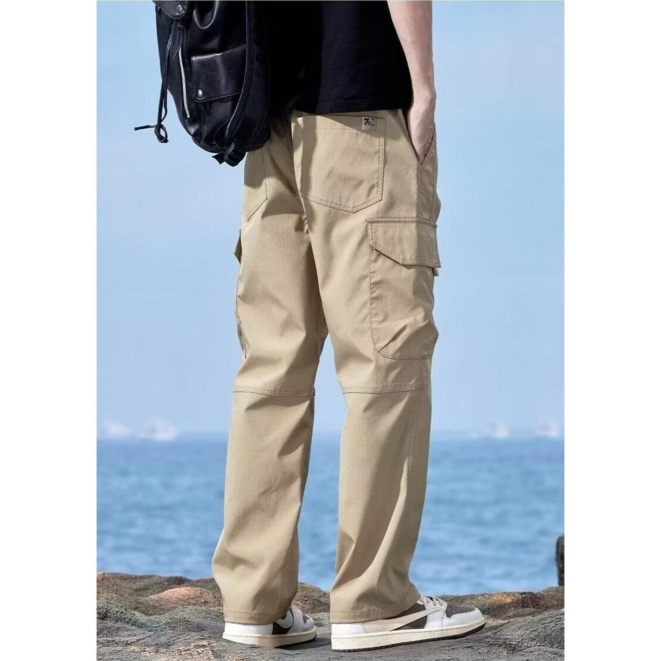 พร้อมส่ง กางเกงชาย เอี๊ยมเกาหลี ทรงทันสมัย ไซส์ M-4XL กระเป๋าหลายช่อง - รูปที่ 7