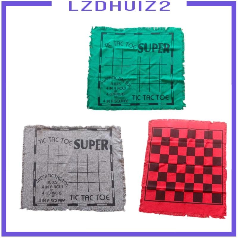 [Lzdhuiz2] ชุดเกมกระดานหมากฮอสยักษ์ 3 ใน 1 สนามหญ้าเกมชั้นเสื่อกิจกรรมในร่มและกลางแจ้งหมากฮอสยักษ์จั