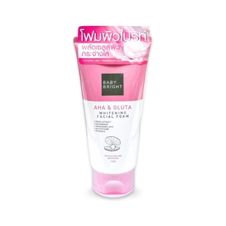 (หลอด) เบบี้ไบร์ท โฟมล้างหน้า สูตรสิว แตงโม Baby Bright Facial Cleansing Foam Dragon Blood / AHA / Watermelon