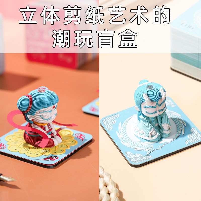 T อินเทรนด์เล่น Mystery Box Nezha Ao Bing รูปขนาดเล็กของขวัญวันเกิดสาวของเล่นน่ารักลูกตุ้มวันวาเลนไท