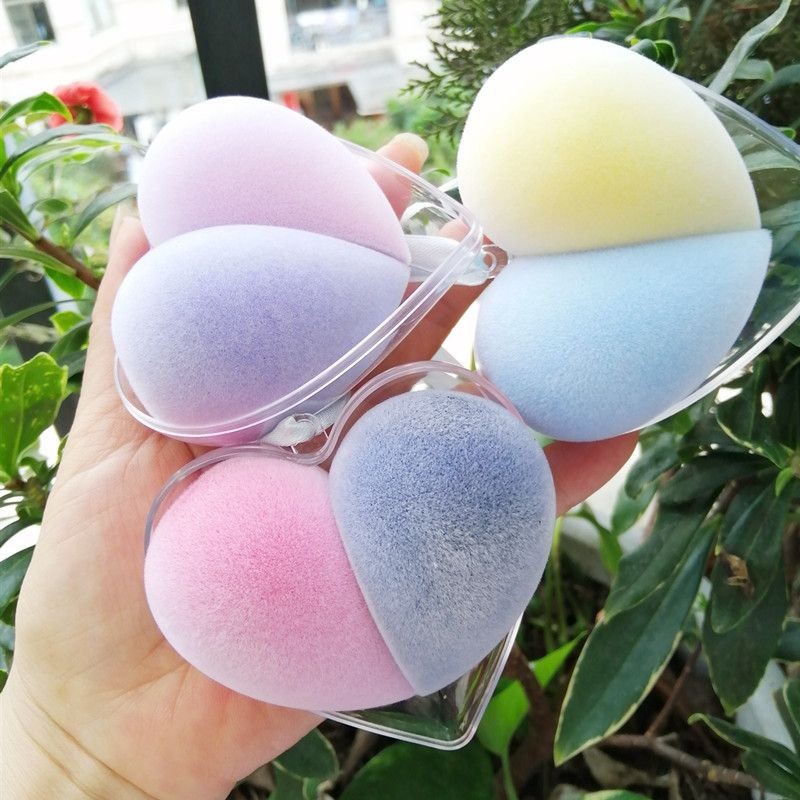 Carddilin 2 Flocking Beauty Eggs Crystal Velvet Makeup Eggs No Powder Absorption Super Soft Makeup S