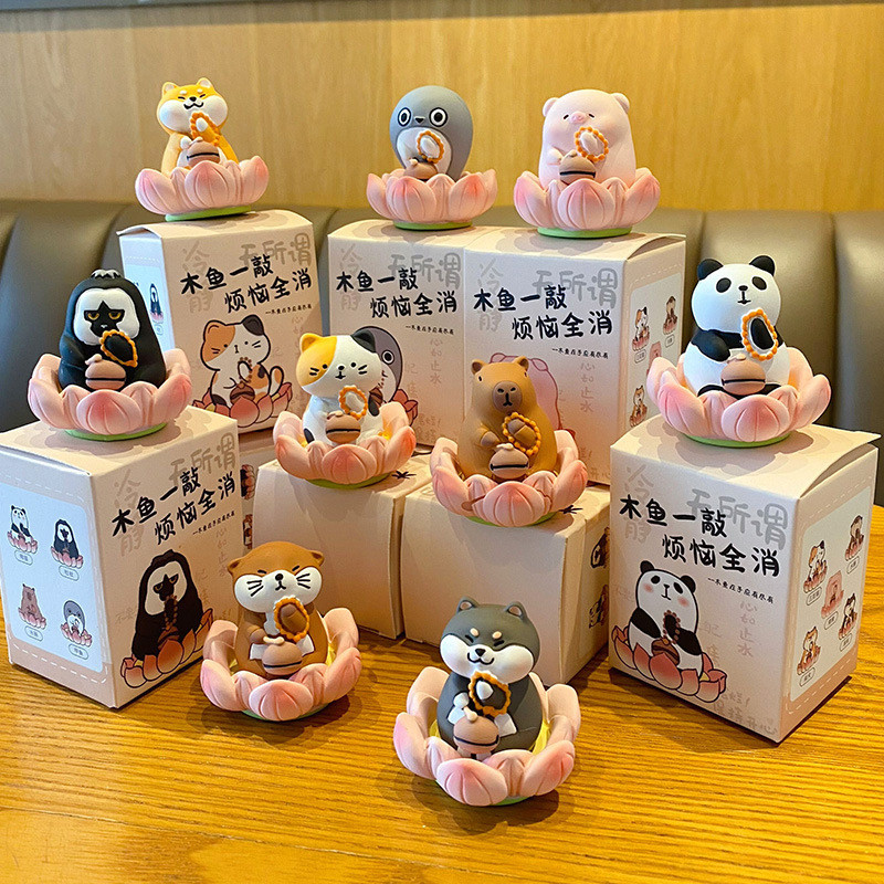 ✨ของประดับเรซิ่น✨พร้อมคำอวยพร "โชคดีไม่หยุดหย่อน" สไตล์พุทธ✨สำหรับวางโต๊ะทำงาน / วางในรถ