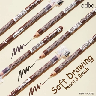 [📦 ส่งด่วน - ราคาถูก ] Odbo ดินสอเขียนคิ้ว Eyebrow pencil & brush (OD760)