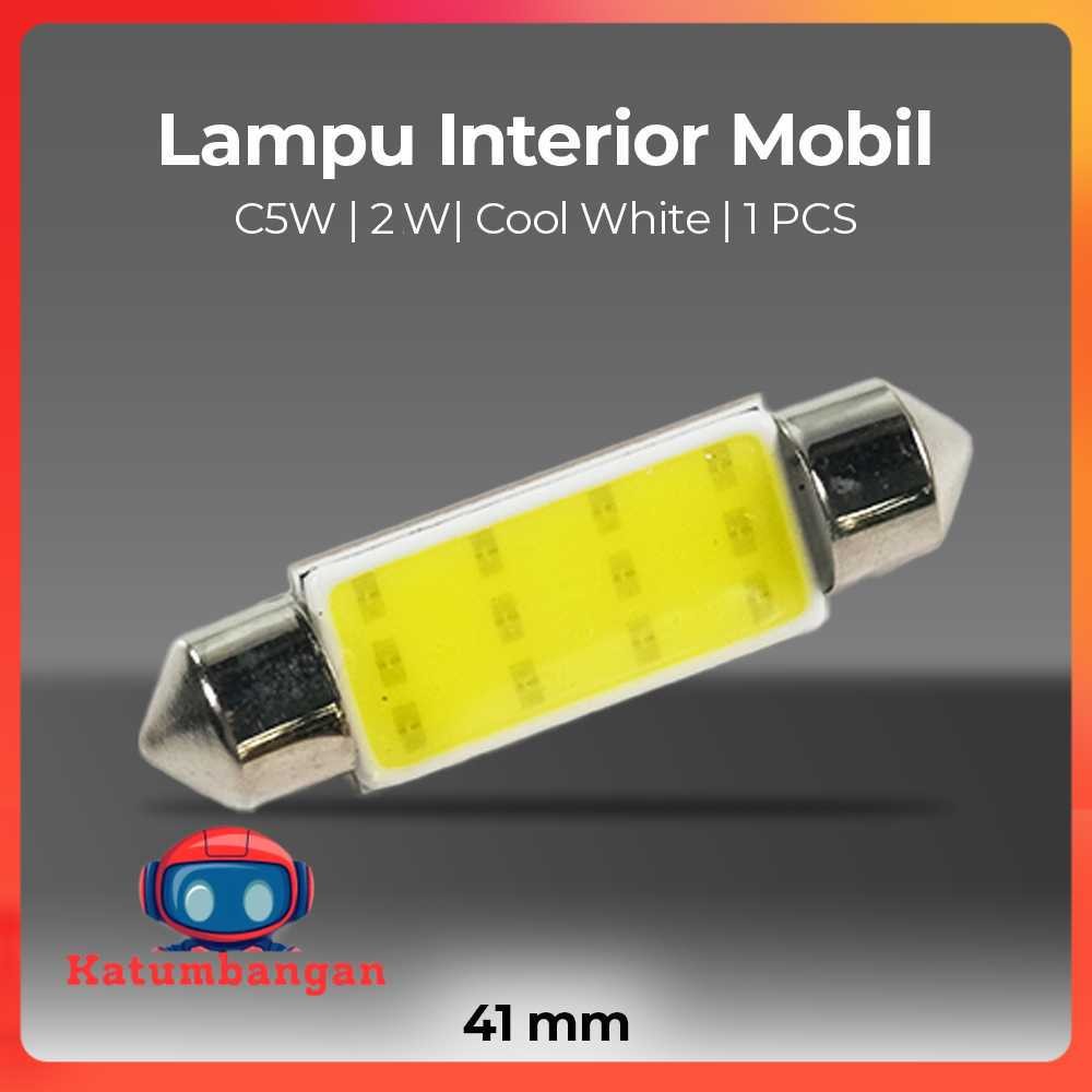ไฟภายในรถ LED แผ่นโดมไฟ C5W 2W Cool White 1 ชิ้น - BA9S