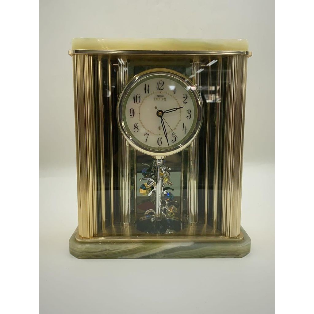 Seiko(ก) SEIKO Watch EMBLEM Table Clock Analog GRN Direct from Japan มือสอง
