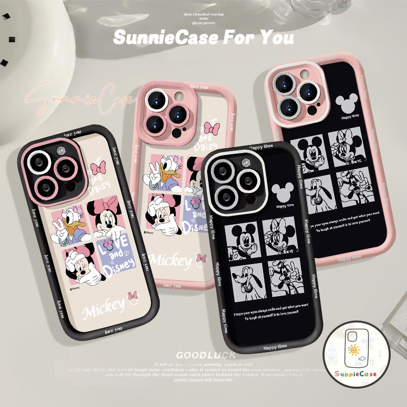 เคสคู่รัก Minnie เคส Oppo A15 A78 A74 A18 A5s A58 A57 A3s A54 A16K A17K A38 A12 A17 A16 A7 A55 A31 Reno 8T 6 Mickey เคส